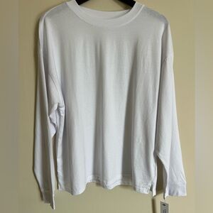 Calvin Klein Performance Long Sleeve Relaxed Fit Top – White – Size L